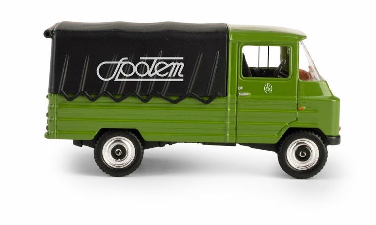 Daffi, Kolekcja Polskiej Motoryzacji, Żuk Społem, pojazd, model metalowy, zielony, 1:43