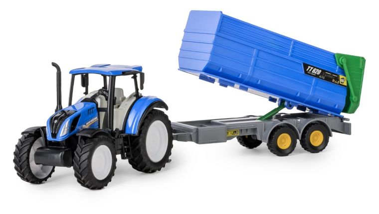 Daffi, Mały Rolnik, New Holland, traktor z przyczepą wywrotką, 1:32