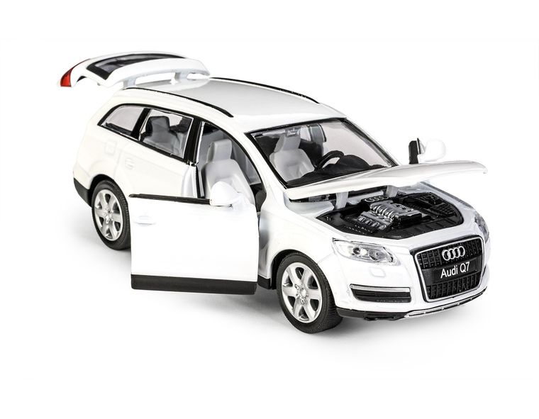 Daffi, MSZ, Audi Q7, pojazd, model metalowy, biały, 1:32