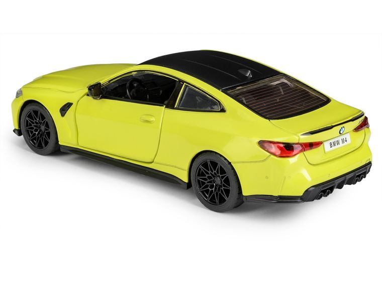 Daffi, MSZ, BMW M4, pojazd, model metalowy, żółty, 1:32