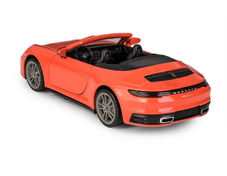 Daffi, MSZ, Porsche 911 Carrera Cabriolet, pojazd, model metalowy, pomarańczowy, 1:32