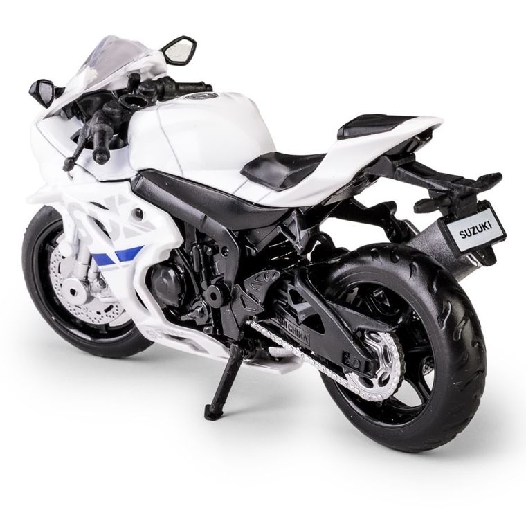 Daffi, MSZ, Suzuki GSX-R1000, motocykl, model metalowy, biały, 1:18