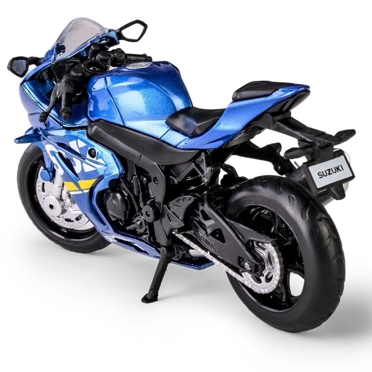 Daffi, MSZ, Suzuki GSX-R1000, motocykl, model metalowy, niebieski, 1:18