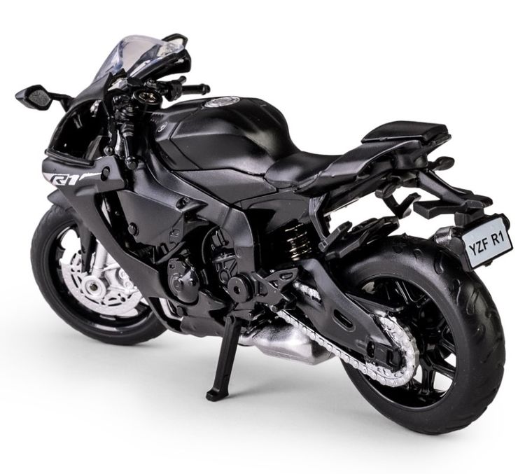 Daffi, MSZ, Yamaha YZF-R1, motocykl, model metalowy, czarny, 1:18