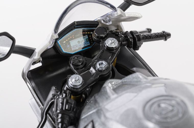 Daffi, RMZ City, Aprilia RSV4 RR 2020, motocykl, model metalowy, srebrny, 1:12