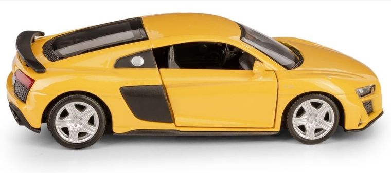 Daffi, RMZ City, Audi R8 2019, pojazd, model metalowy, żółty, 1:32
