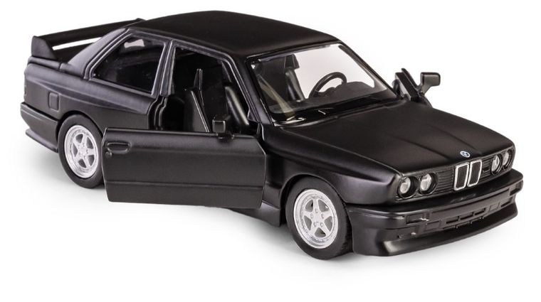 Daffi, RMZ City, BMW M3 E30 1986-1991, pojazd, model metalowy, matte black, 1:35