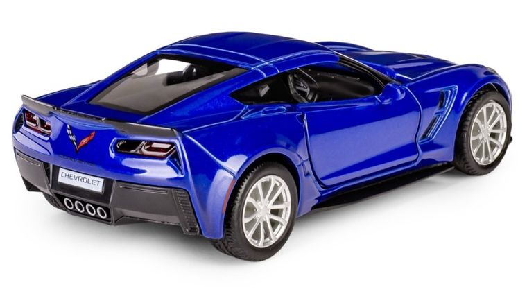 Daffi, RMZ City, Chevrolet Corvette Grand Sport, pojazd, model metalowy, niebieski, 1:32