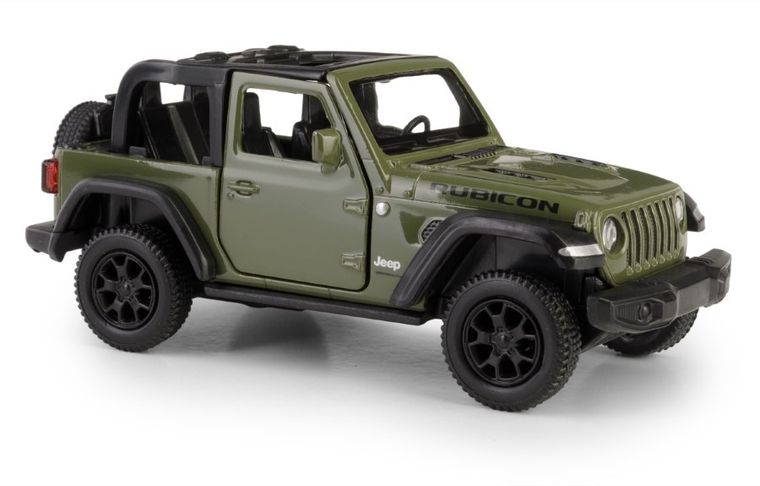 Daffi, RMZ City, Jeep Wrangler Rubicon 2021, Convertible, pojazd, model metalowy, zielony, 1:35