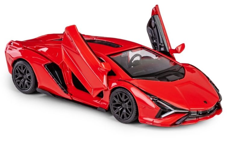 Daffi, RMZ City, Lamborghini Sian, pojazd, model metalowy, czerwony, 1:32