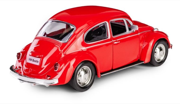 Daffi, RMZ City, Volkswagen Beetle 1967, pojazd, model metalowy, czerwony, 1:32