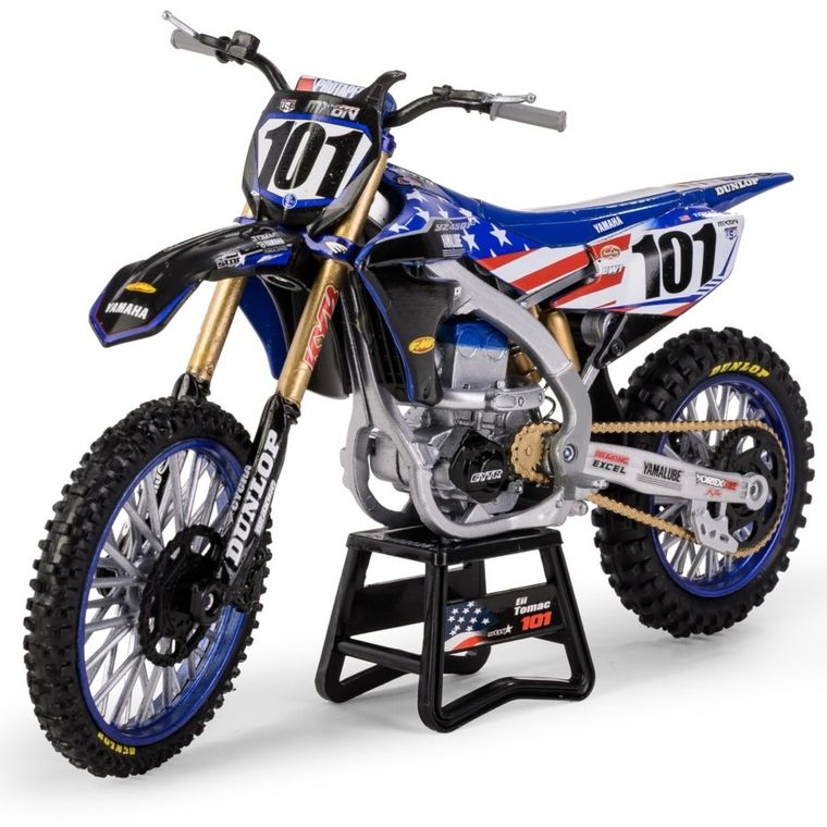 Daffi, Yamaha YZ450 Motocross of Nations Bike 2022 Eli Tomac, motocykl, model metalowy, 1:12