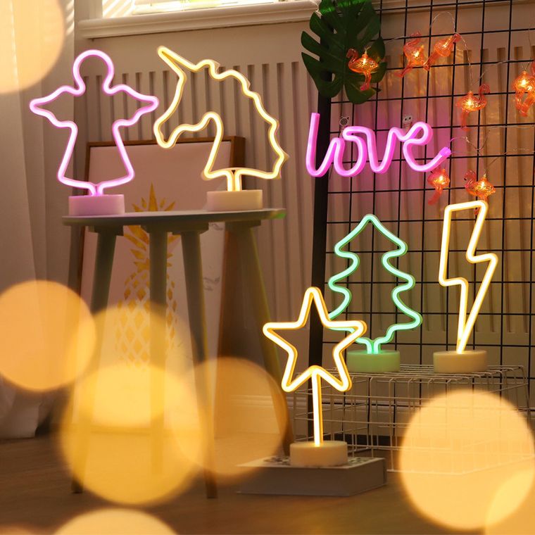 Dekoracyjna lampka neonowa LED, hello