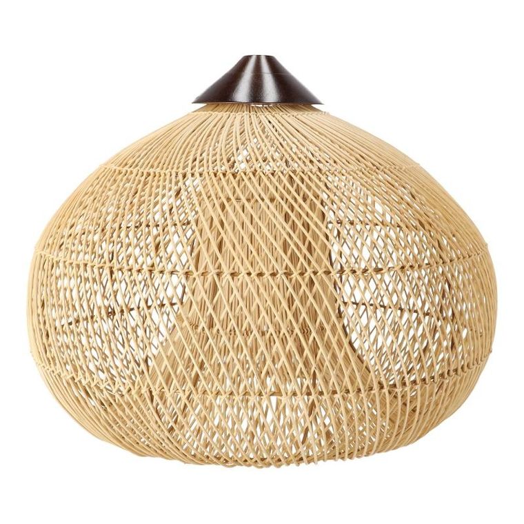 Dekoracyjna, rattanowa lampa wisząca, naturalny kolor, 50 cm