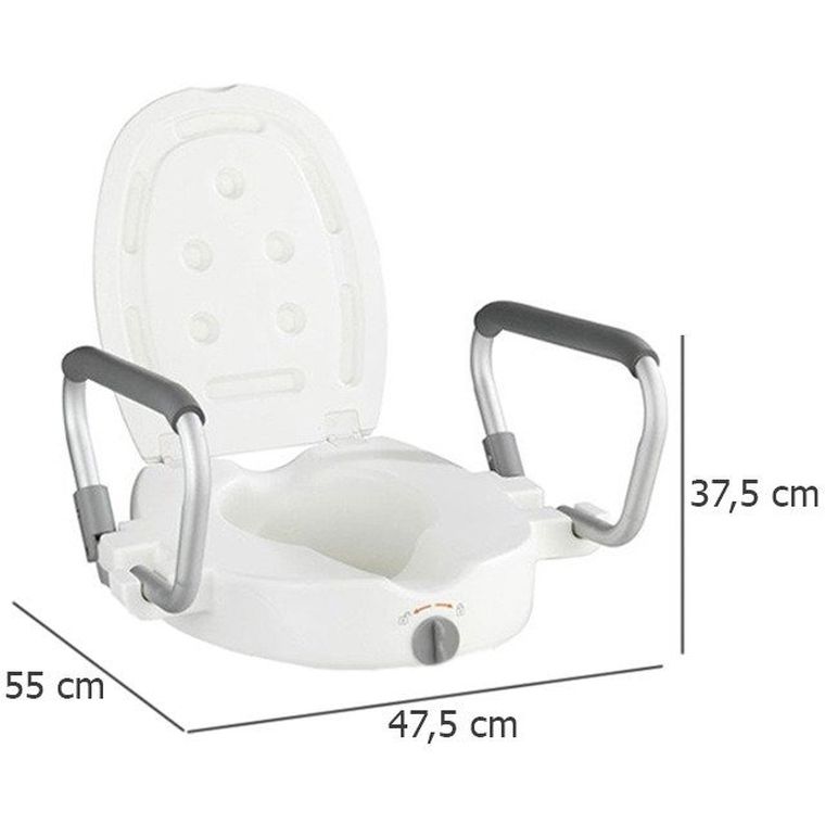 Deska sedesowa podwyższona, Secura, obciążenie 130 kg