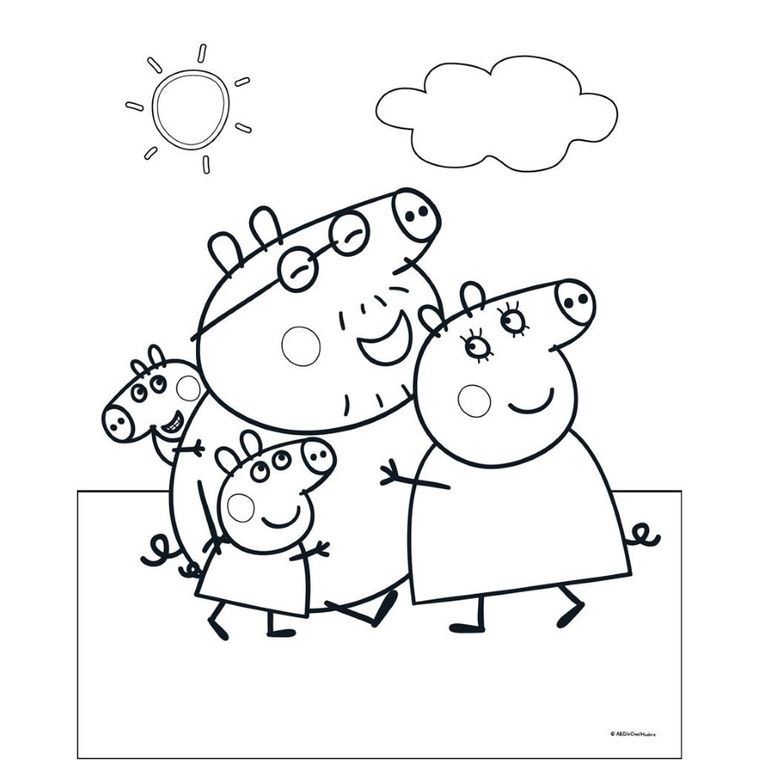 Diakakis, Świnka Peppa, kolorowanka z naklejkami