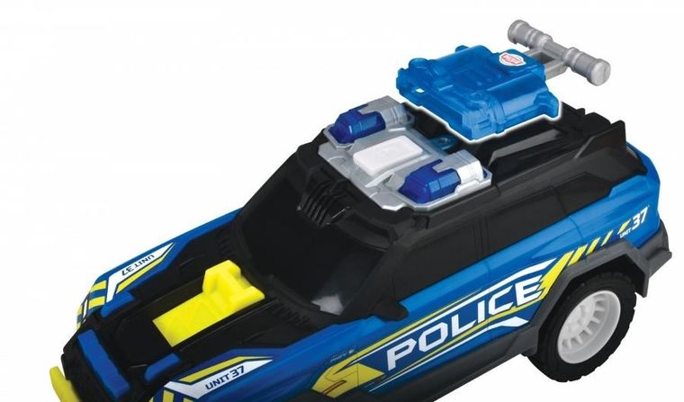 Dickie, policja, pojazd ratunkowy, światło i dźwięk, niebieski, 30 cm