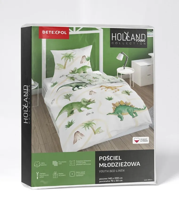 Dinozaury, 2-częściowy komplet pościeli, 140-200 cm