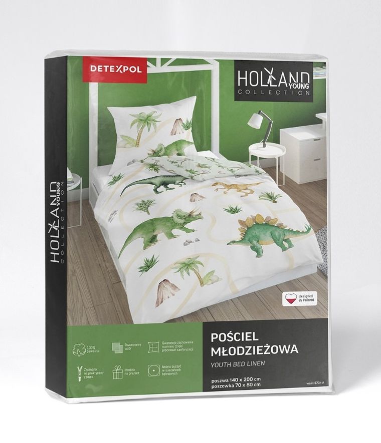 Dinozaury, 2-częściowy komplet pościeli, 160-200 cm