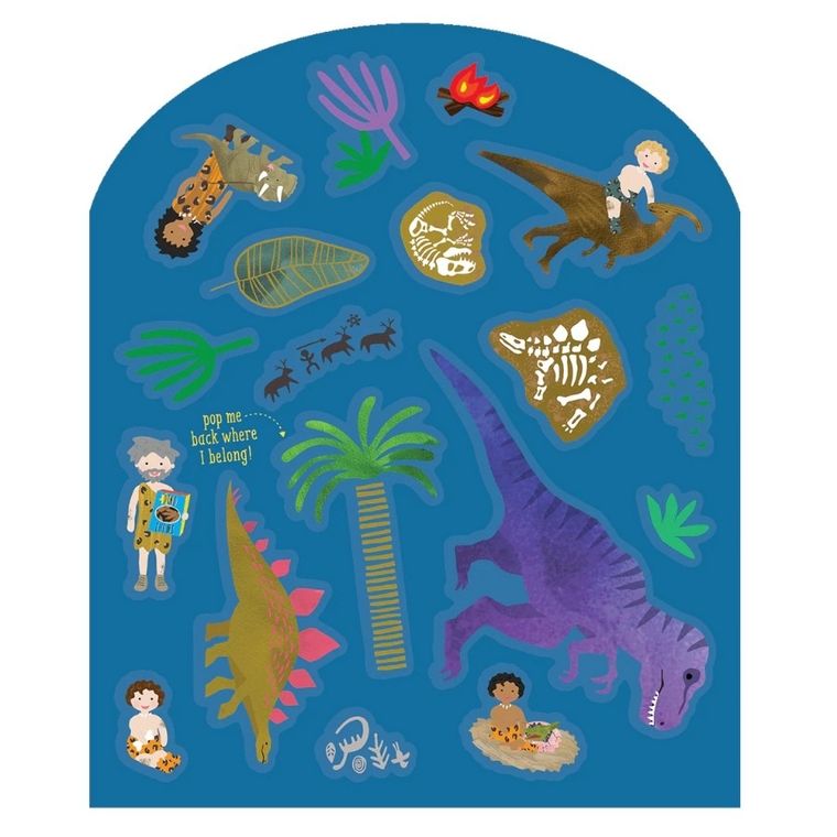 Dinozaury. Zestaw naklejek wielokrotnego użytku