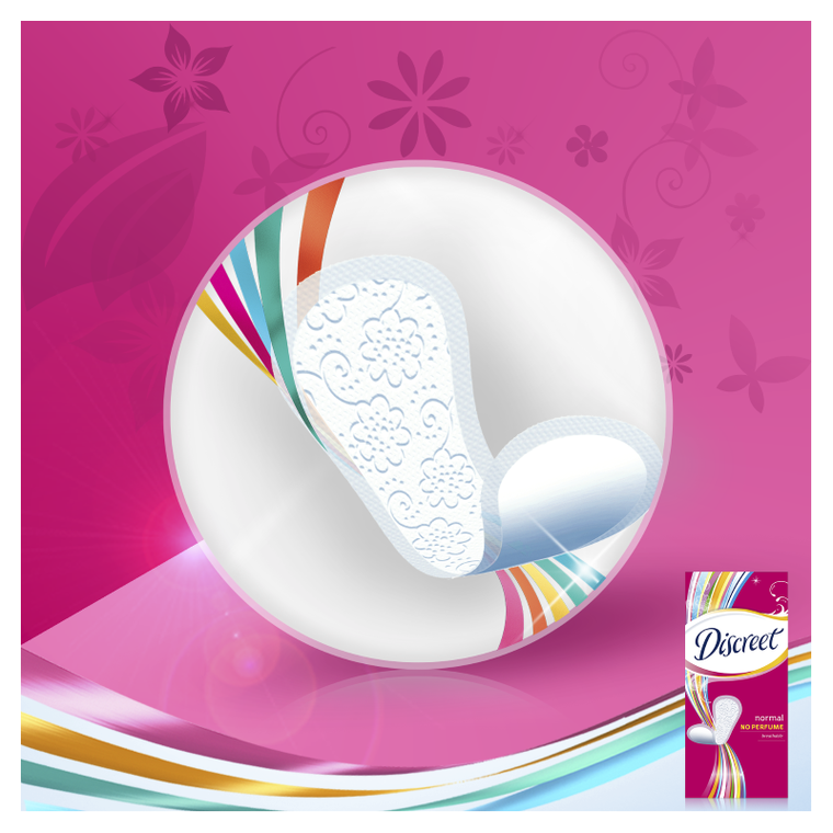 Discreet, Normal Bezzapachowe, wkładki higieniczne, 60 szt.