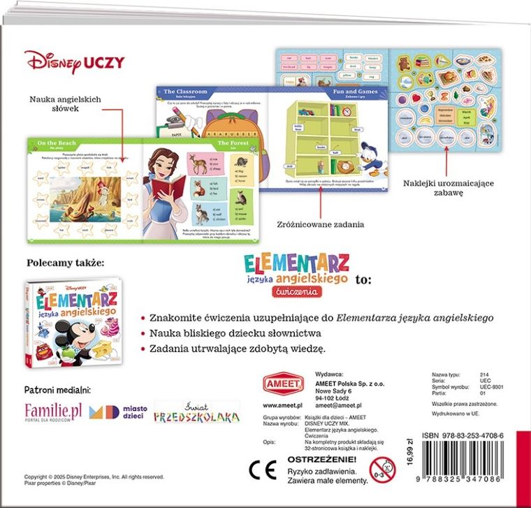 Disney Uczy. Elementarz języka angielskiego. Ćwiczenia