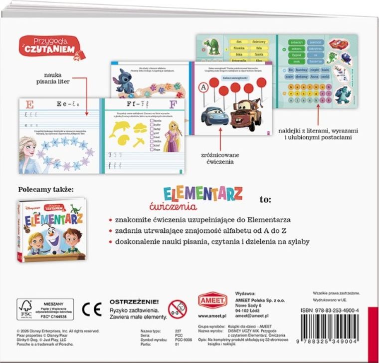 Disney uczy. Przygoda z czytaniem. Elementarz. Ćwiczenia
