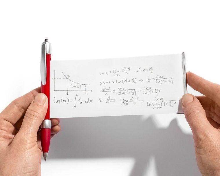 Długopis ściąga, czerwony