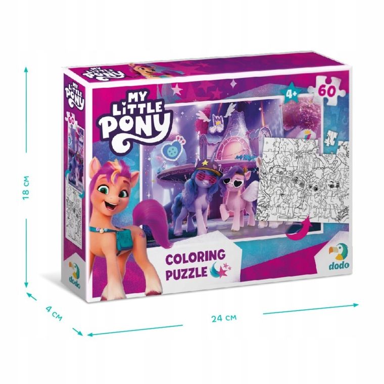 Dodo, My Little Pony, puzzle 2w1, 60 elementów