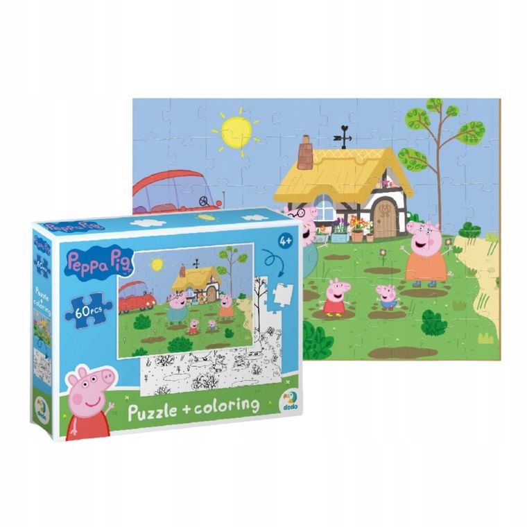 Dodo, Świnka Peppa, puzzle 2w1, 60 elementów