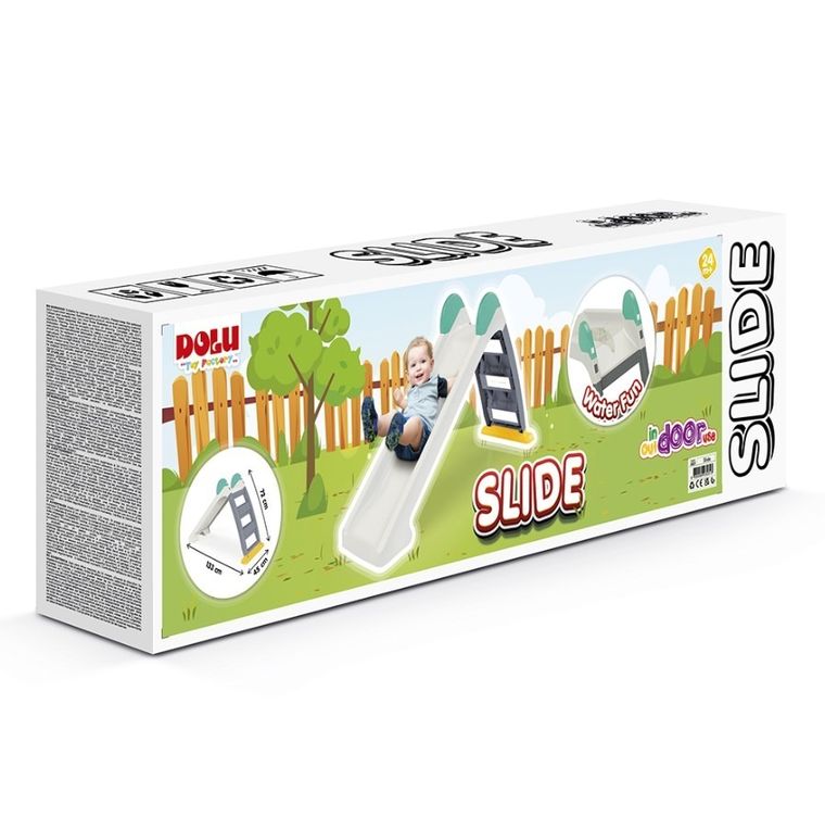 Dolu, zjeżdżalnia, szara, 72-133-45 cm