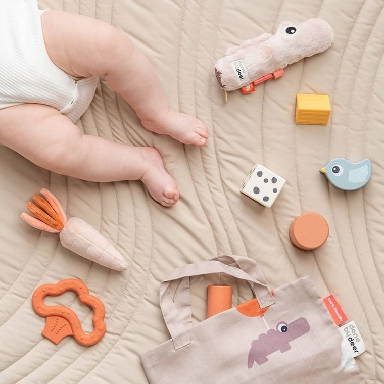 Done by Deer, Birdee, klocki sensoryczne, 4 elementy