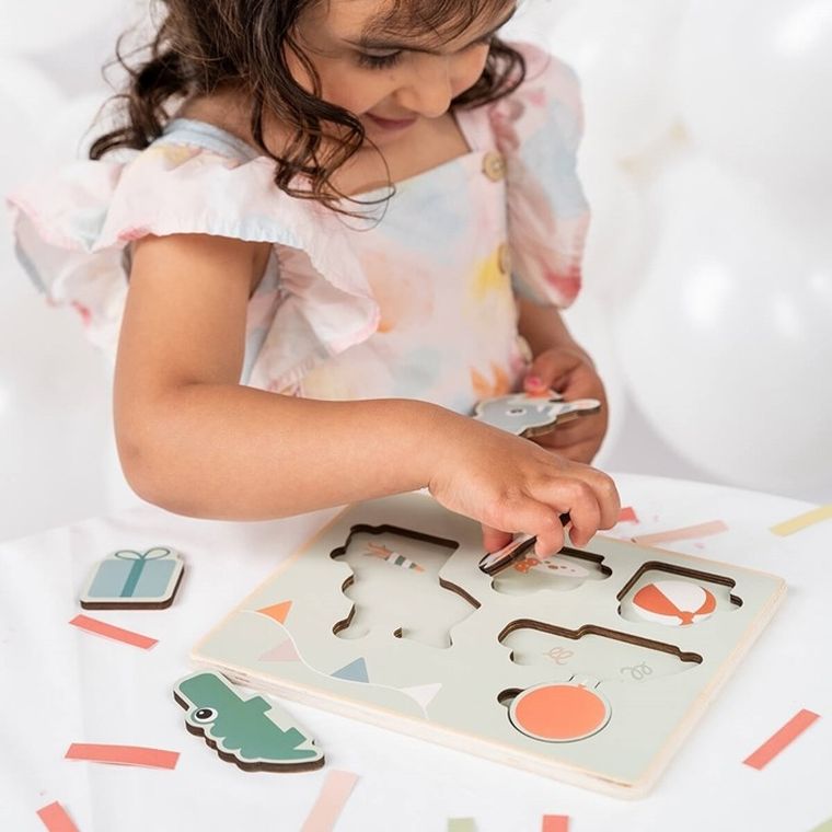 Done by Deer, Celebration, pierwsze puzzle warstwowe, drewniana układanka