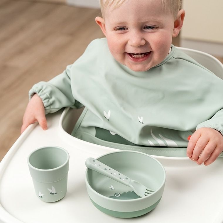 Done by Deer, Foodie, Croco, miska dla dziecka, green