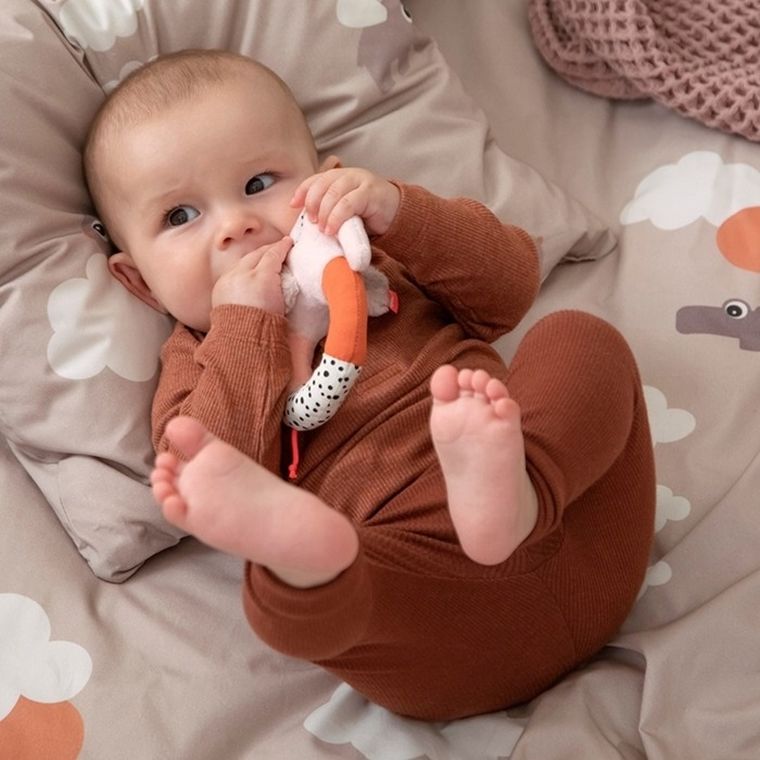 Done By Deer, grzechotka sensoryczna, Ring Elphee, Blue