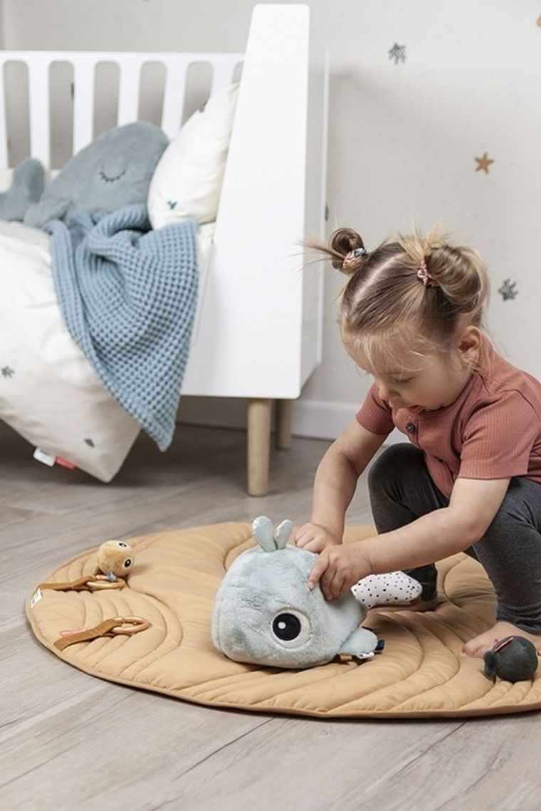 Done By Deer, Kiddish, Sea, zabawka dla niemowlaka, wieloryb, Wally, Blue