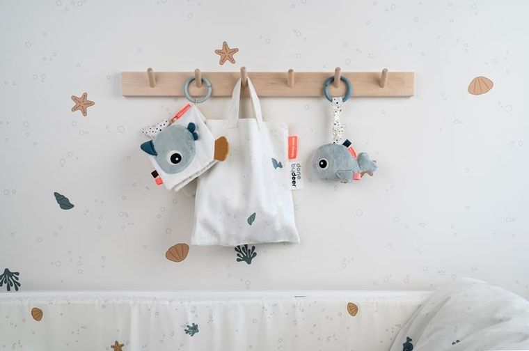 Done by Deer, Sea, miękka książeczka aktywności dla niemowlaka