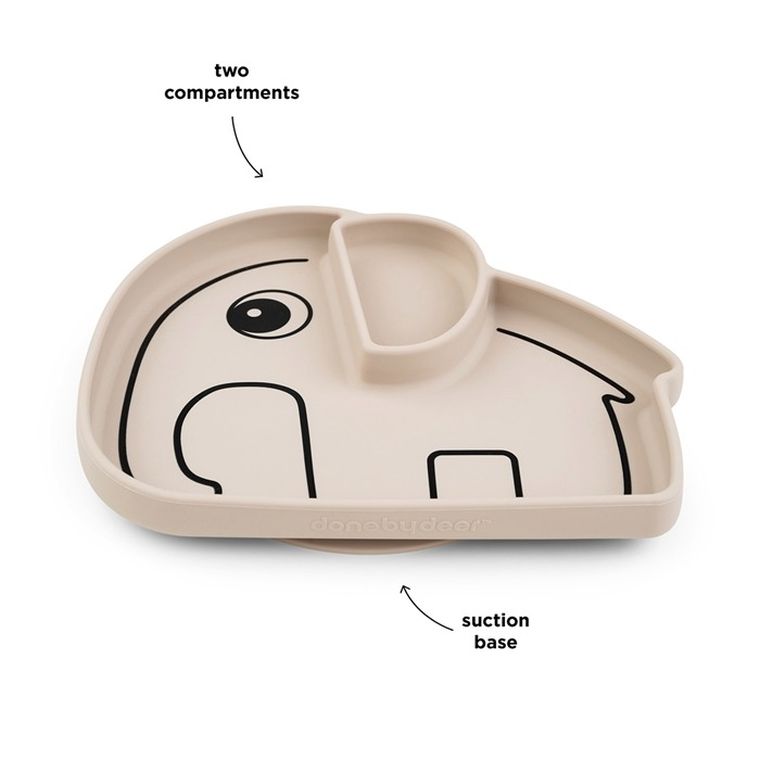 Done By Deer, Stick&Stay, Elphee, talerzyk z podziałką, słonik, sand