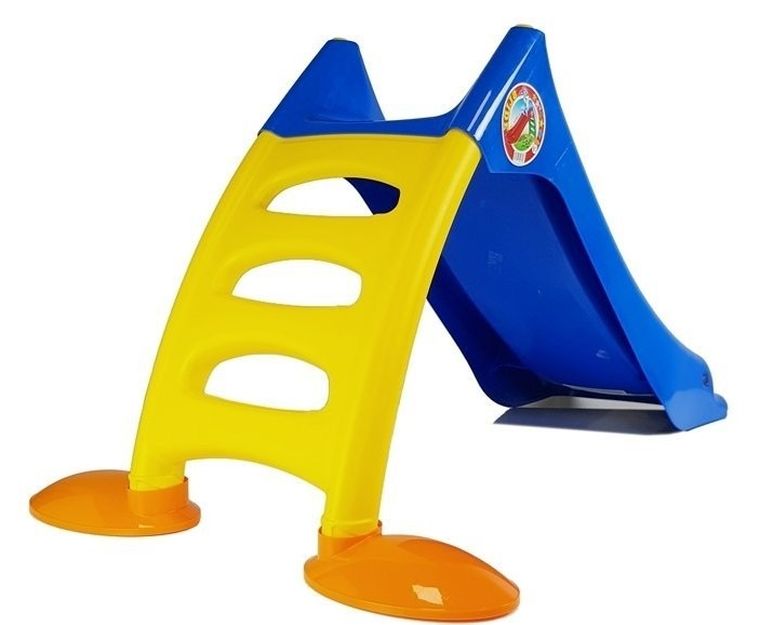 Dorex, zjeżdżalnia ogrodowa z drabinką, niebiesko-żółta