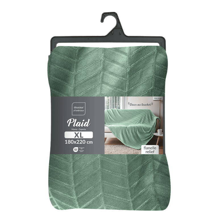 Douceur D'intérieur, Arya, narzuta flanelowa, 180-220 cm