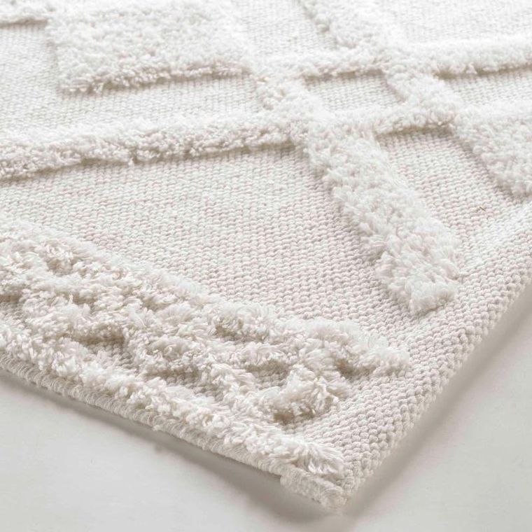 Douceur d'intérieur, dywanik łazienkowy, Gladis, 100% bawełny, ecru, 50-80 cm