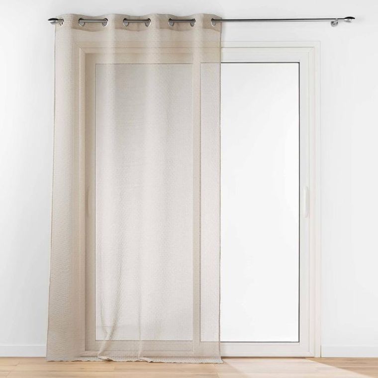 Douceur d'intérieur, firanka do salonu, Amani, gładka, beżowa