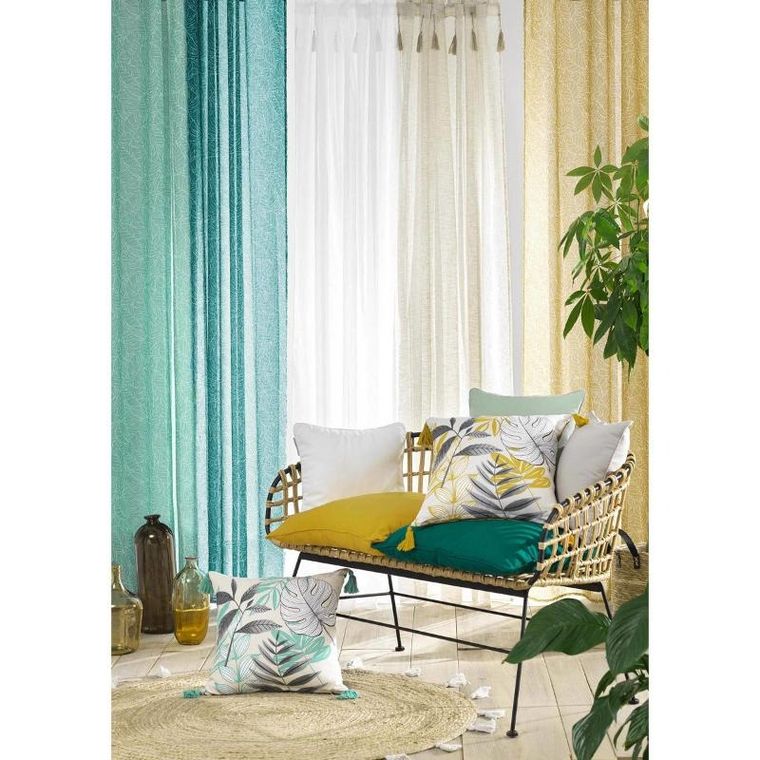 Douceur d'intérieur, firanka z ozdobnymi pomponami, Dalila, 140-240 cm