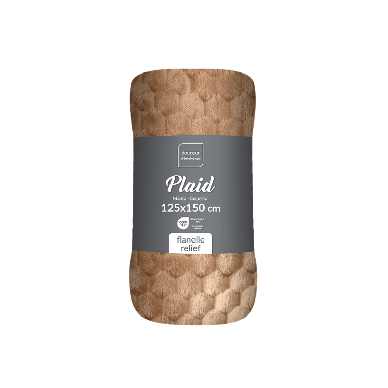 Douceur D'intérieur, Frosty, narzuta flanelowa, 125-150 cm