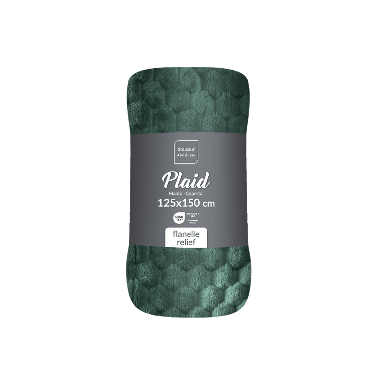 Douceur D'intérieur, Frosty, narzuta flanelowa, 125-150 cm