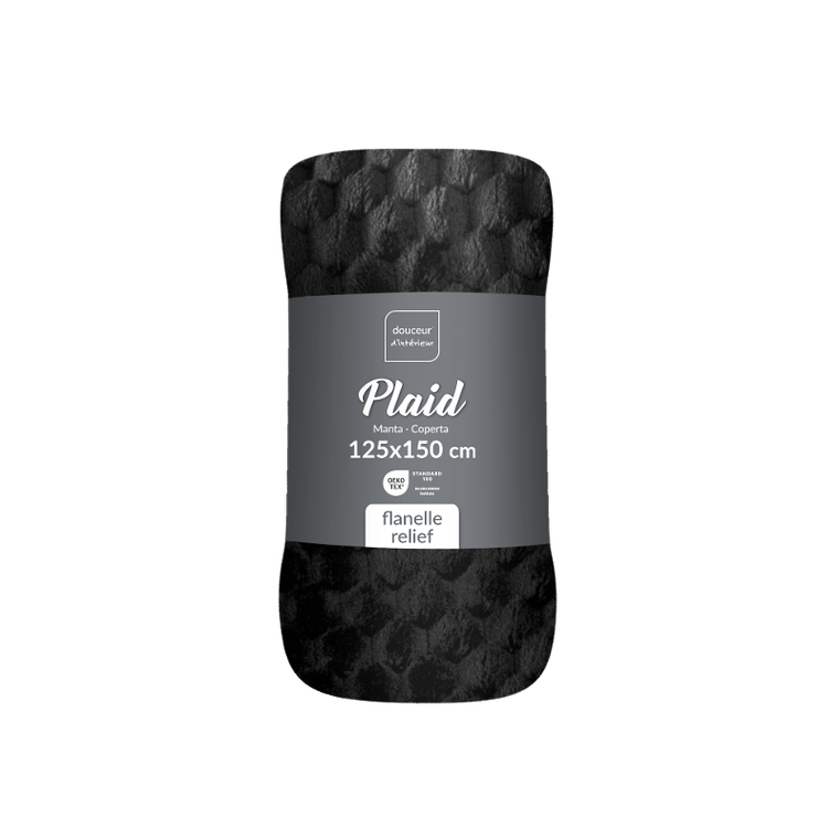 Douceur D'intérieur, Frosty, narzuta flanelowa, 125-150 cm