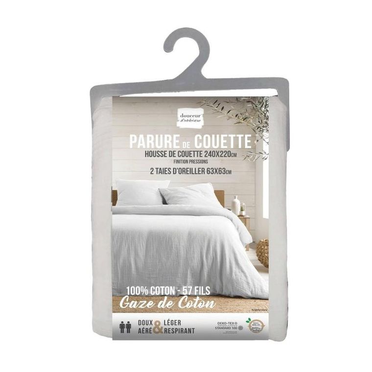 Douceur d'intérieur, komplet muślinowej pościeli, Angelia, 240-220 cm