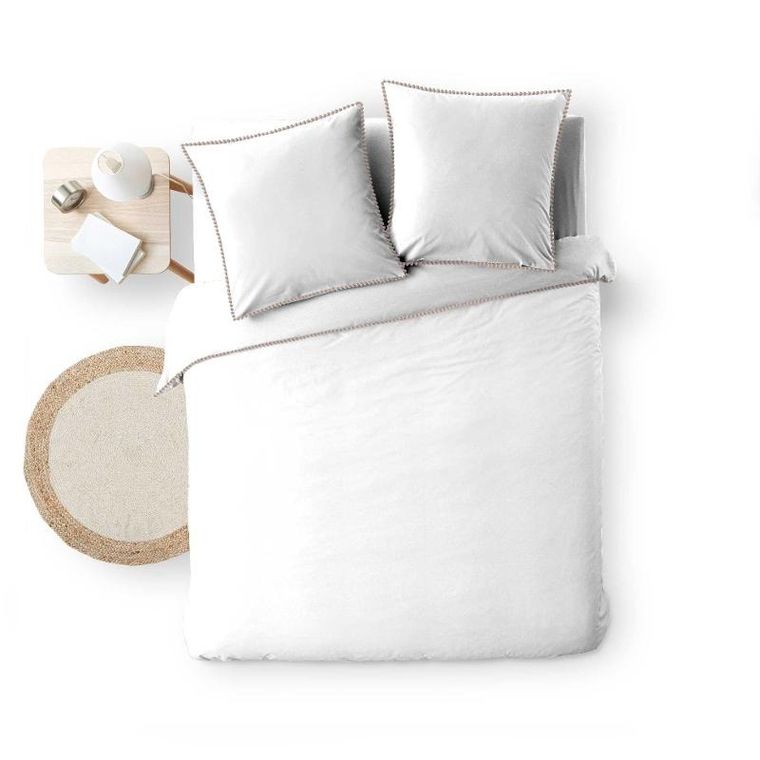 Douceur d'intérieur, komplet pościeli z ozdobnym brzegiem, Noemie, 240-220 cm