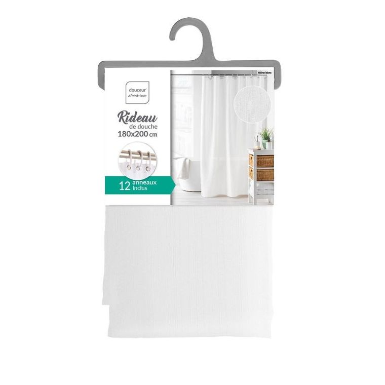 Douceur d'intérieur, poliestrowa zasłona prysznicowa, Yaline, 180-200 cm