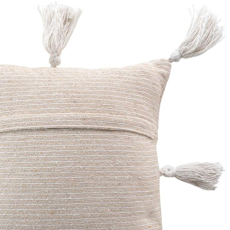 Douceur d'intérieur, poszewka dekoracyjna boho, Ines, bawełniana, frędzle, 40-40 cm